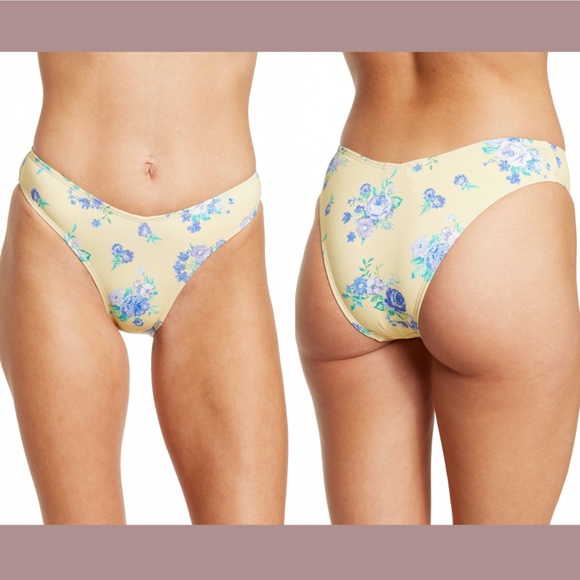 NWT WEWOREWHAT [ Large ] V-Shape Bikini‎ Bottoms in Cream Golden Hour - Picture 1 of 10
